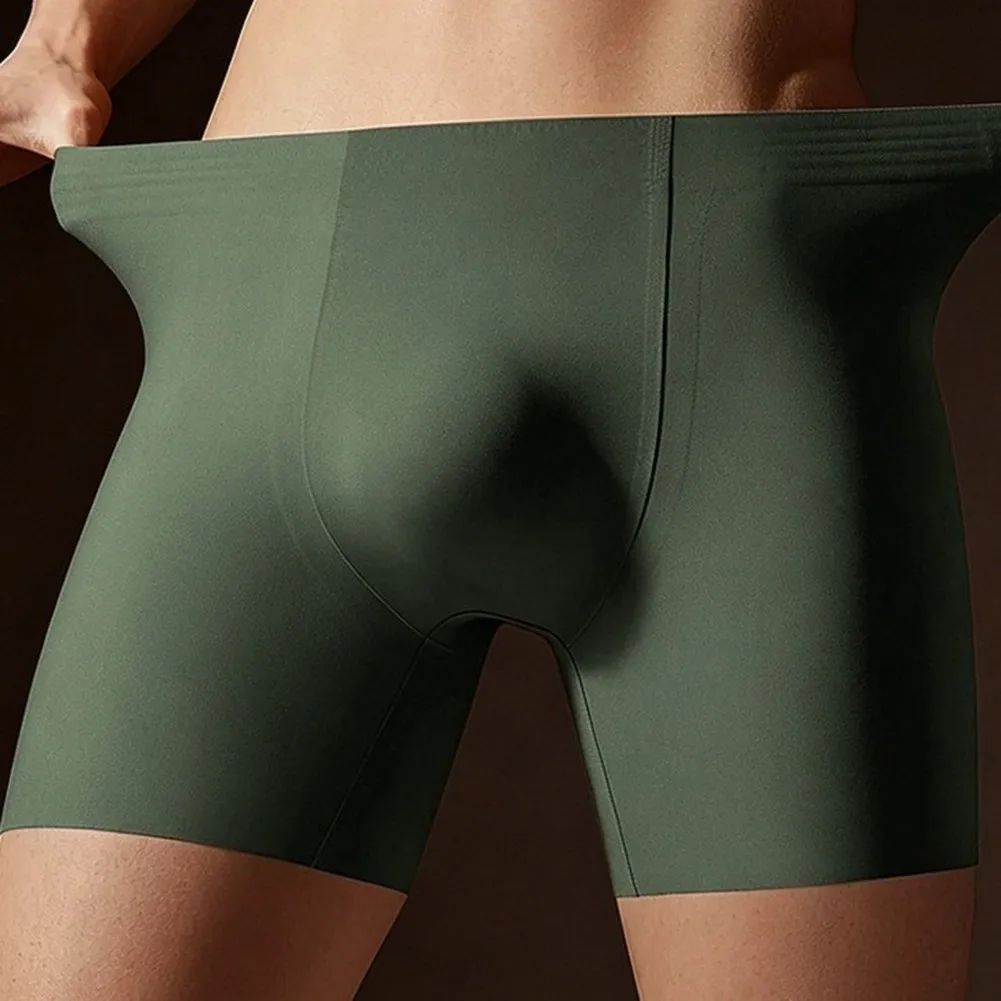 For Sports Activities Men Ice Silk Boxer Shorts Quick Dry Male Panties 57 Nylon 43 Spandex Fabric Ergonomic Bulge Pouch Design