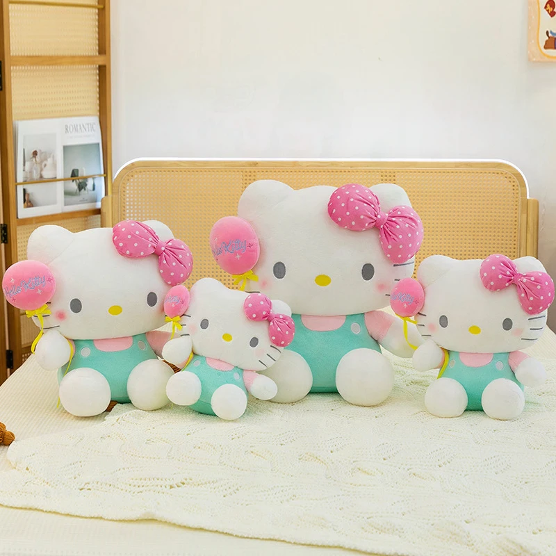 

Kawaii Cartoon Balloon KT Cat Plush Toy Snow White Hello Kitty Stuffed Doll Kids Birthday Gift Cuddly Pillow for Children