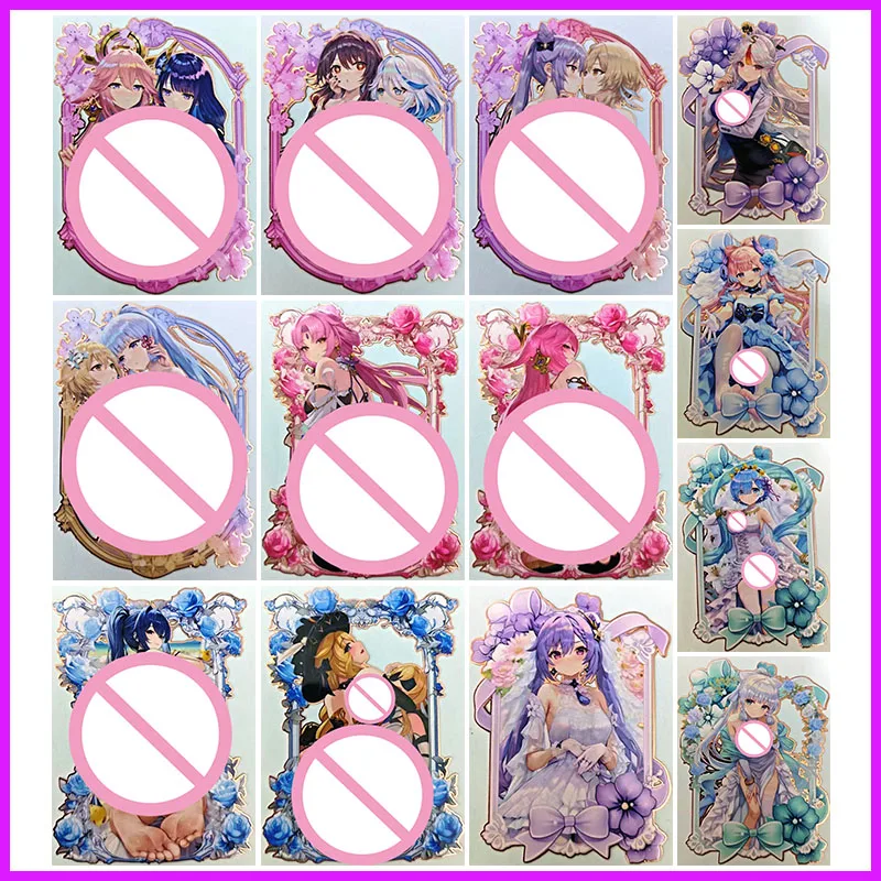 

Аниме История богини Редкие металлические коллекционные карты Ху Тао Рейден Шогун Кейцин Яэ Мико Люмен Камисато Аяка Игрушки для мальчиков Подарок