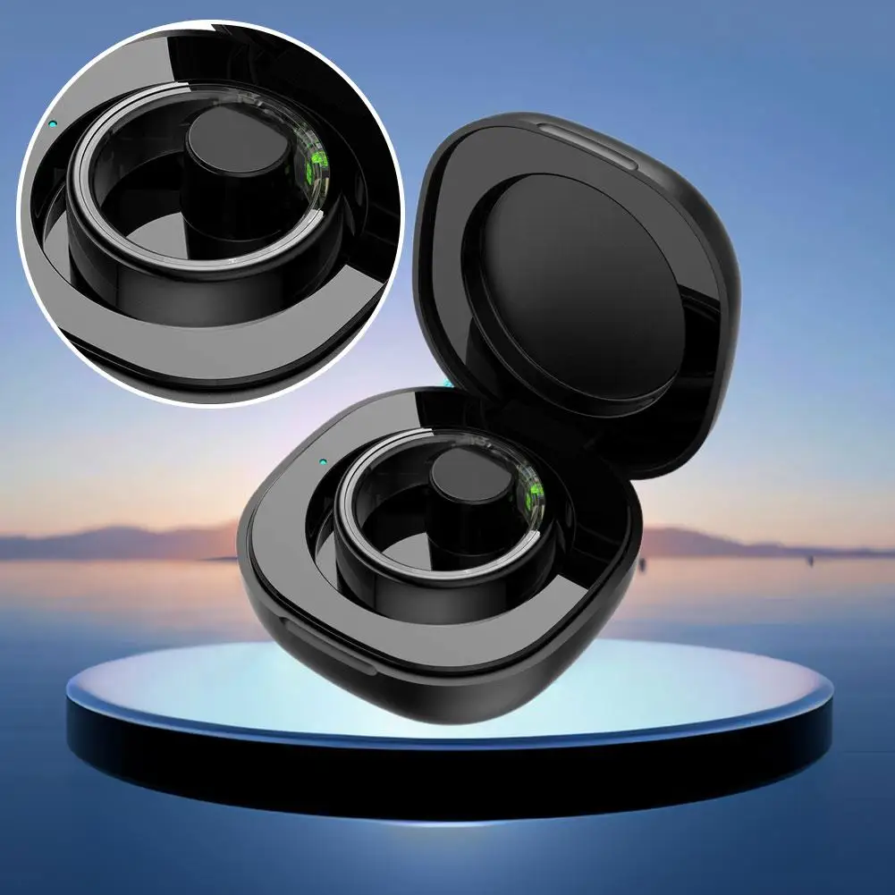 Smart Charging Box Suitable For R02 200mah Magnetic Design Low Battery Reminder Portable Waterproof Black 42.8*42.9mm A4L5