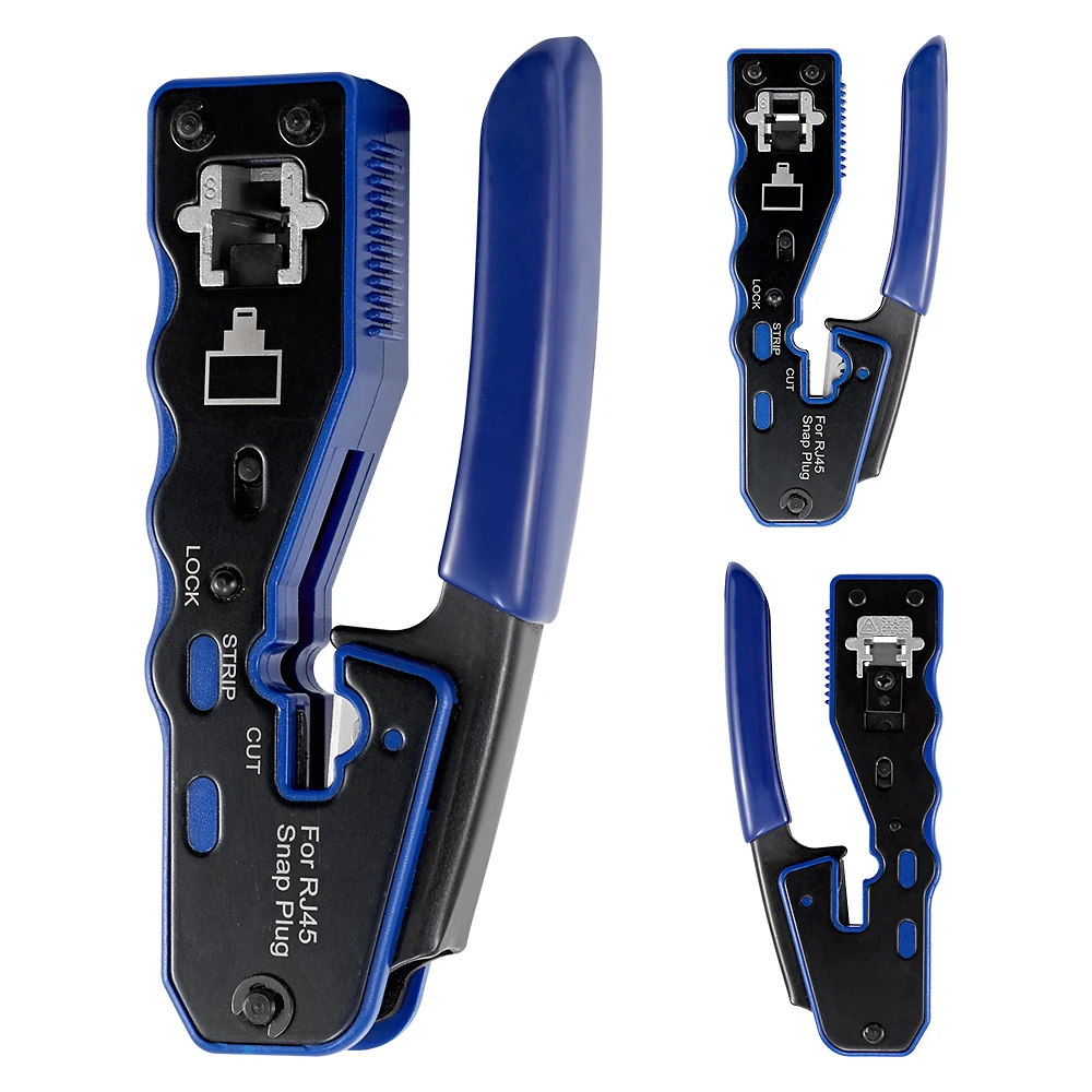 Pass Through rj45 Crimper Network Tools cat5 cat6 8p8c Wire Pliers Ethernet Cable Stripper Cutter pressing clamp tongs clip Lan