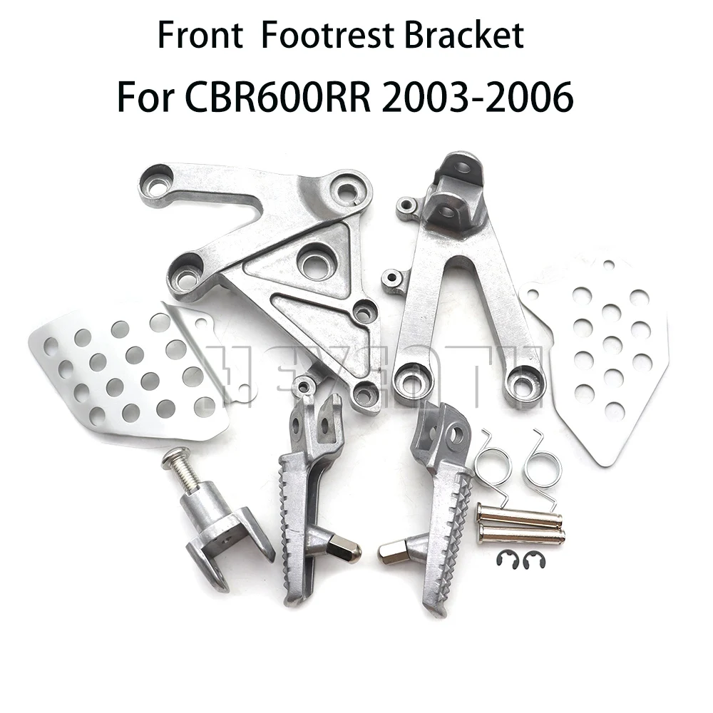 Front Footrest Pedal Bracket For Honda CBR600RR 2003-2006 CBR 600RR 2005 2004 CBR600 RR Motorcycle Accessories Foot Pegs