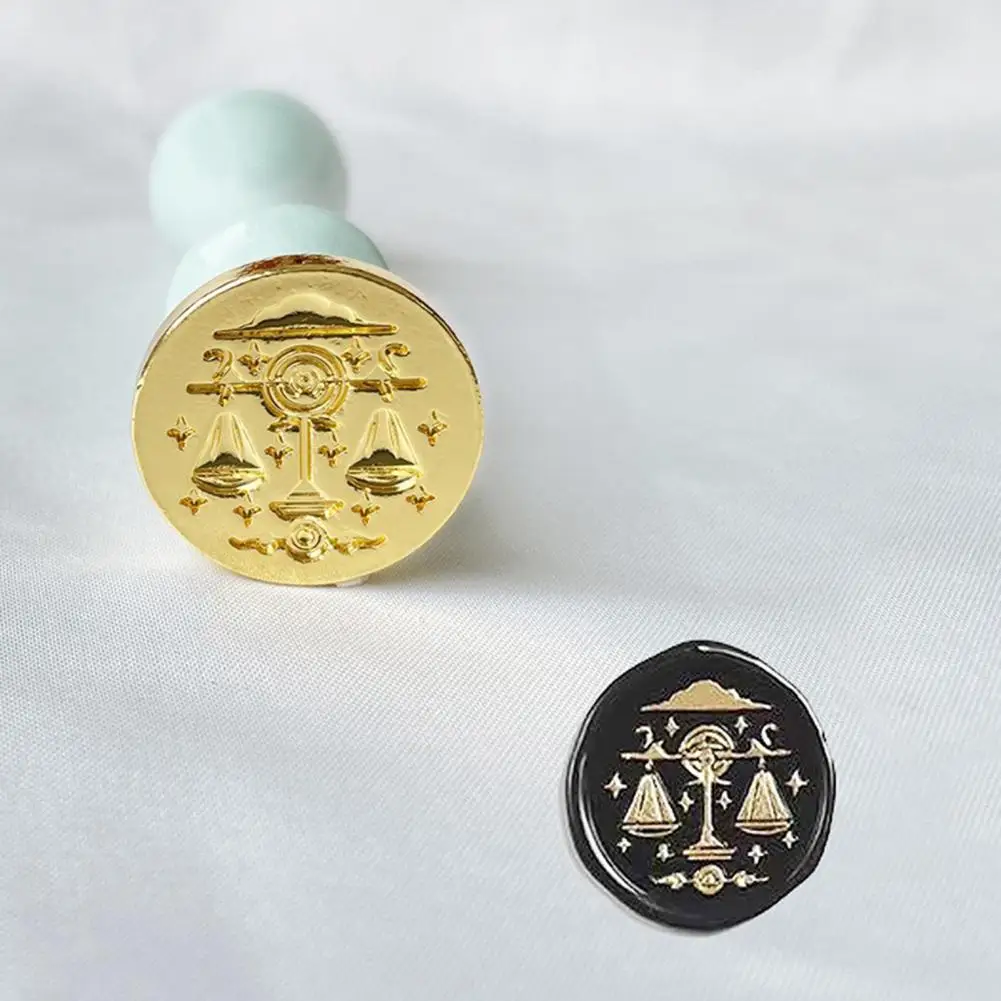 DIY portabel bentuk malaikat kecil hadiah kartu segel cap kepala perlengkapan kantor