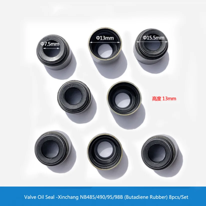 Forklift Accessories -Valve Oil Seal -Xinchang NB485/490/95/98B (Butadiene Rubber) 8pcs/Set