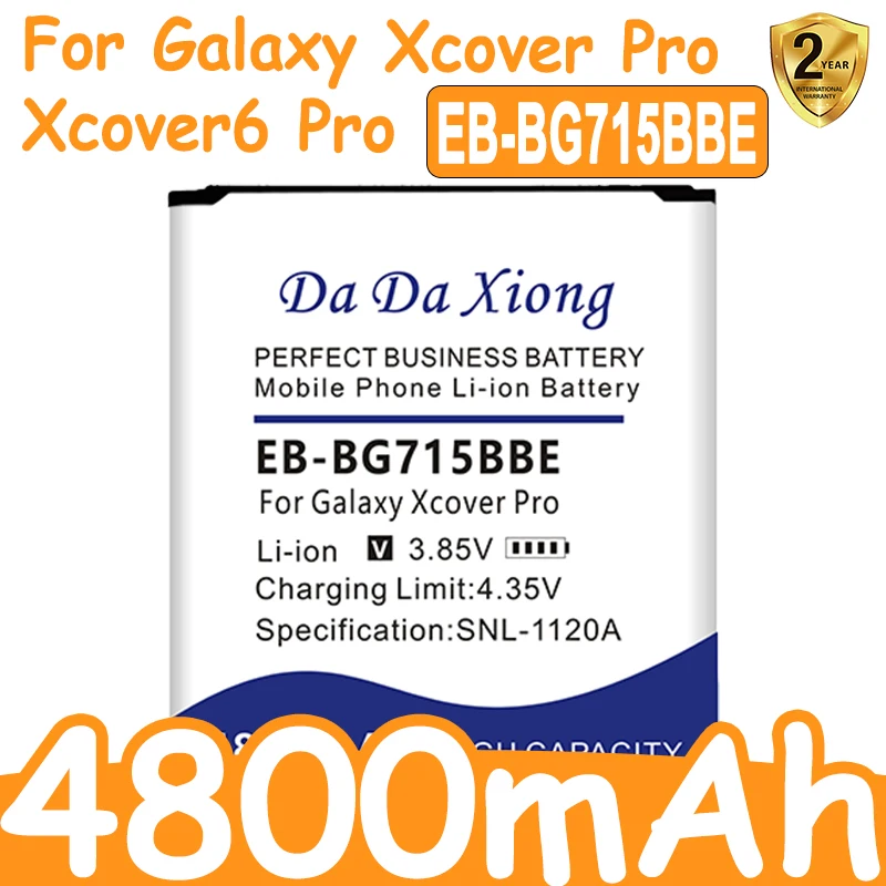 DaDaXiong 4800mAh EB-BG715BBE EB-BG736BBE Battery for Samsung Galaxy Xcover Pro Xcover6 Pro Rechargeable Bateria