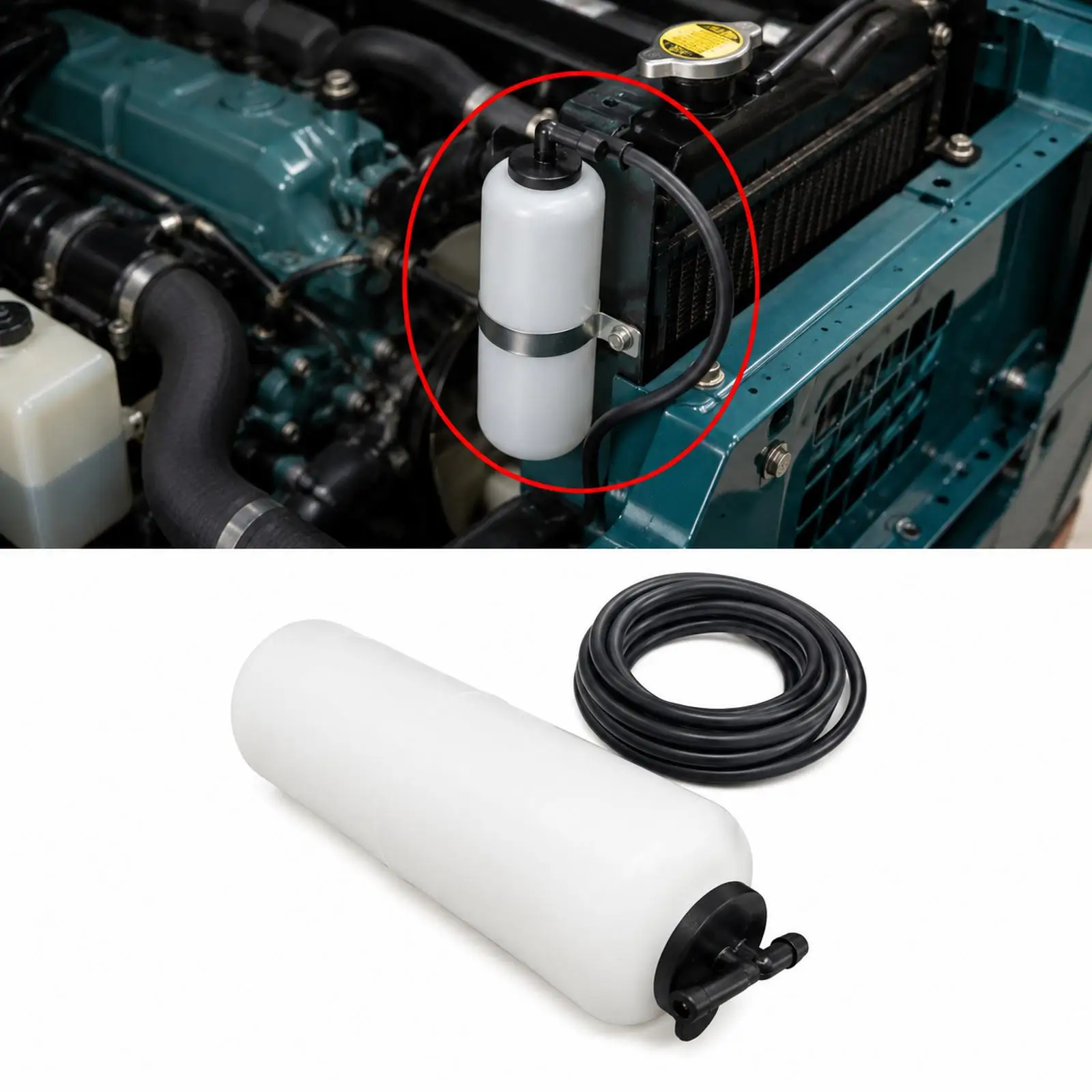 Overflow Tank PP Plastic Reserve Expansion Coolant Tank Excavator Parts Leakproof Efficient Cooling for Construction Machine Overflow Tank PP Plastic Reserve Expansion Coolant Tank Excavator Parts Leakproof Efficient Cooling for Construction Machine