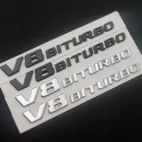 3d ABS Car Fender Side V8 BITURBO Emblem For Mercedes C63 E63 S63 GLS63 GLE63 G63 AMG W205 W204 W212 W213 W222 W221  Accessories