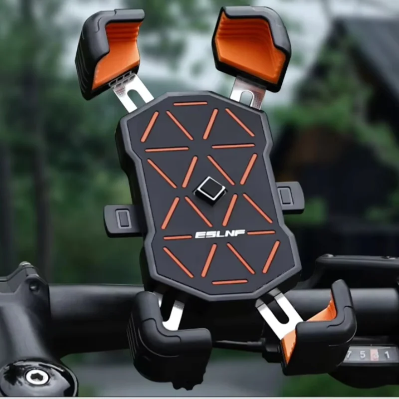 

ESLNF Bike Phone Holder Universal 360° View Bicycle Phone Holder 4.5-7.2inch Mobile Phone Stand Shockproof Motorcycle Bracket