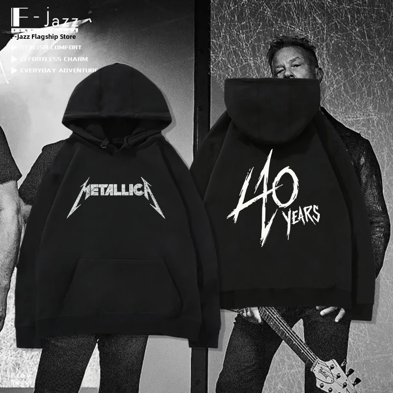 

Heavy Metal Band RO40th Anniversary Cotton Hoodie ex Retro Sweatirt Faionable Urban Loose Fit oulder Sve