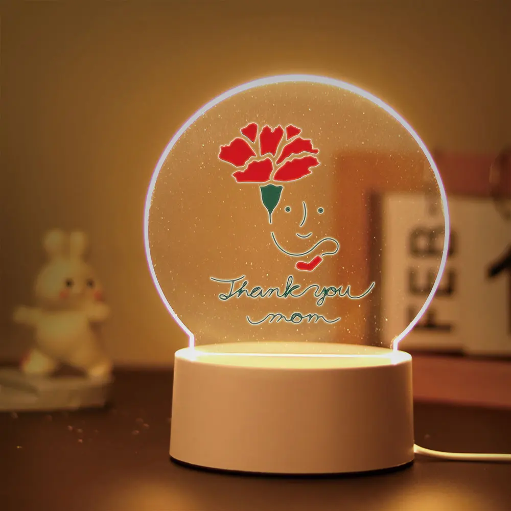 Mother's Day Children send to their mothers 3d Illusion Night Lamp for Bedroom Decor the Mom Lovers Gift