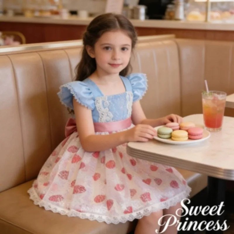 Vestido Longo de Princesa para Meninas com Ombros Descobertos, Vestido de Festa Elegante Estilo Princesa