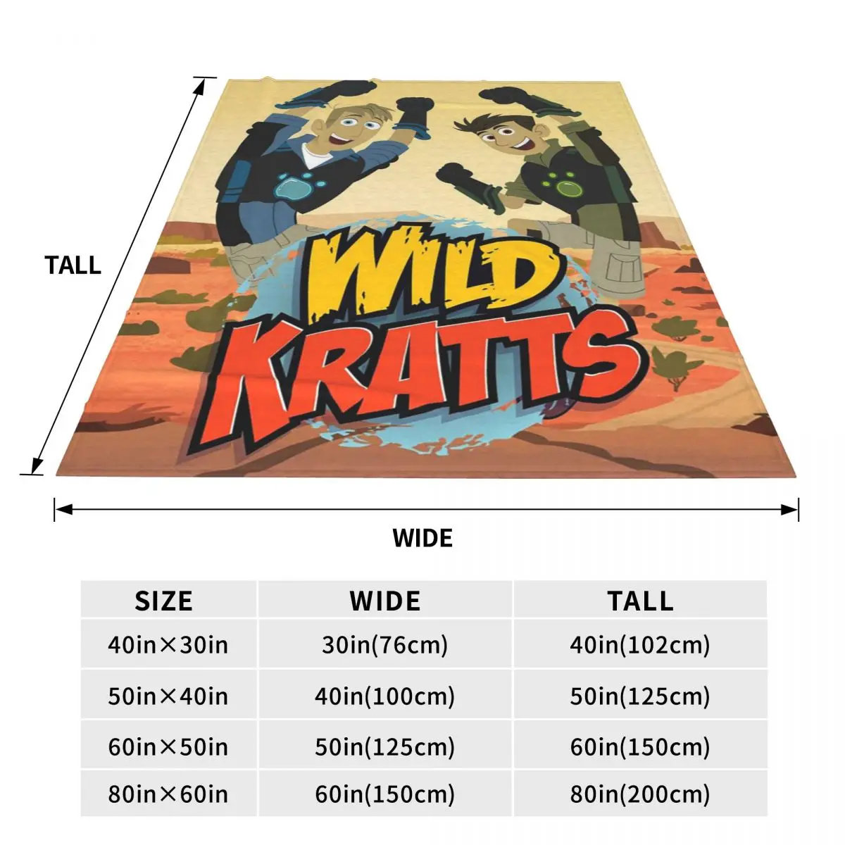 Pattern Logo Wild Kratts Blanket Soft Warm Flannel Throw Blanket Plush for Bed Travel Home Couch