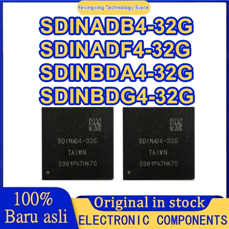 

SDINADB4-32G SDINADF4-32G SDINBDA4-32G SDINBDG4-32G emmc BGA153 32G flash memory IC New Original in Stock