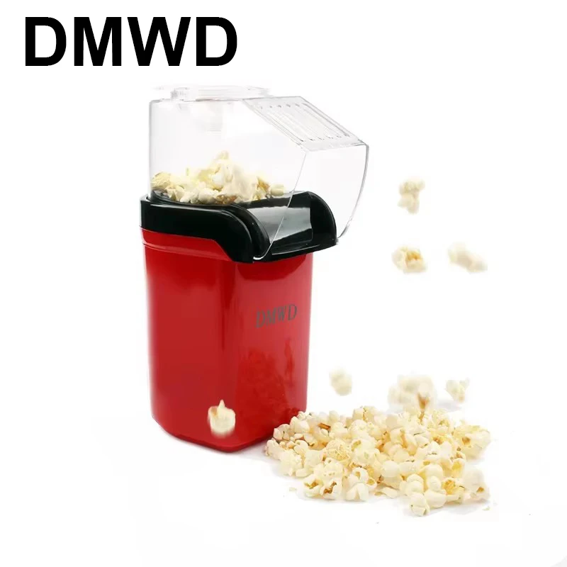 DMWD Electric Corn Popcorn Maker Household Automatic Mini Hot Air Popcorn Making Machine DIY Corn Popper Children Gift 110V 220V