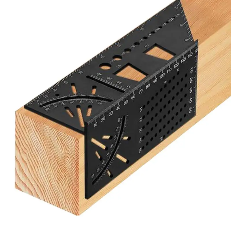 Carpintaria Medidor Régua Mitre 3d Ângulo de Medição Praça Medida Ferramenta 45 Graus e 90 Graus com Lápis Carpinteiro Novo