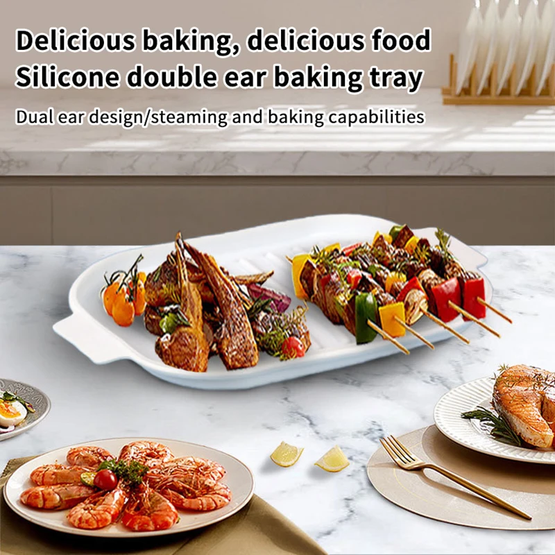 

Microwave Bacon Tray With Lid, Rectangle Microwave Bacon Tray With 2 Handle, Heat Resistant Grooved Cooker For Home