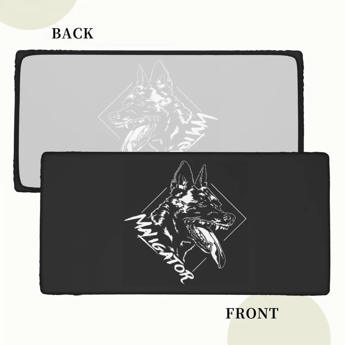 Maligator Belgian Shepherd Dog Malinois Portrait Rectangular Tablecloth Waterproof Table Cover for Dining Events Table Cloth
