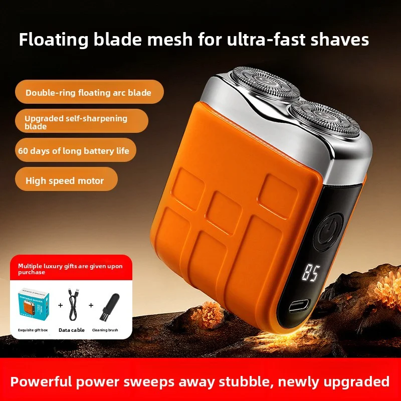 New Electric Shaver for Men, Rechargeable Beard Blade, Water Washed Digital Display Double Headed Shaver