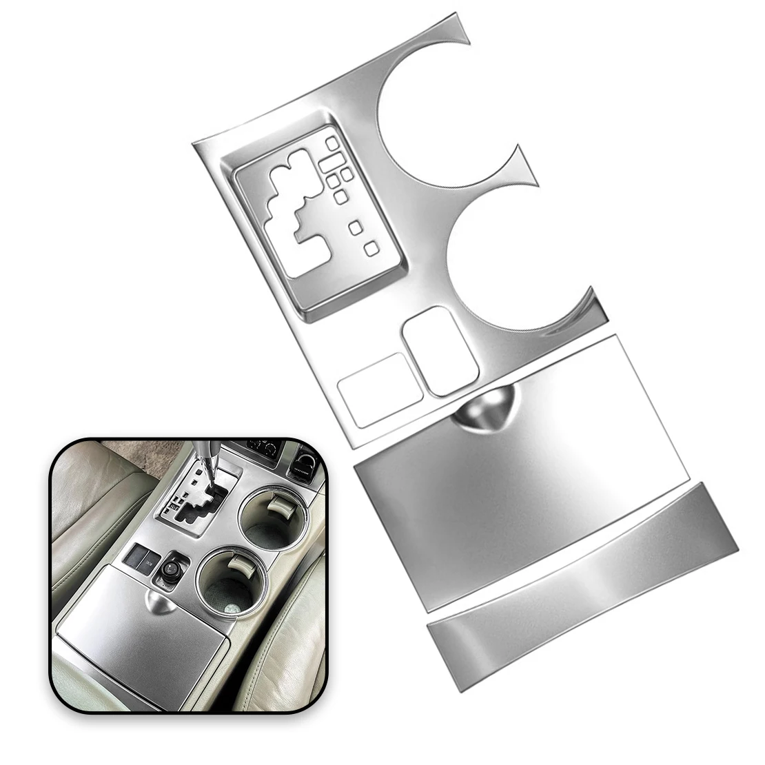 

4pcs/set Silver Central Console Gear Shift Panel Cover Trim Fit for Toyota Highlander 2008-2013