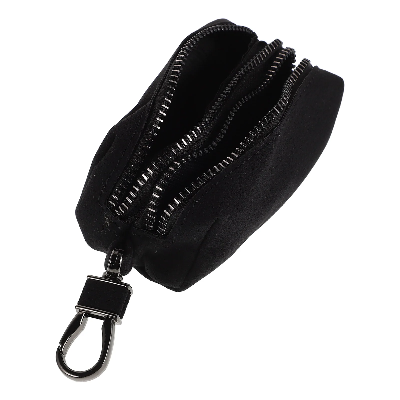 

Luxurious PU Key Fob Organizer Zippered Pouch Bag for Car Keys Coins and Small Accessories Unisex Compact Design