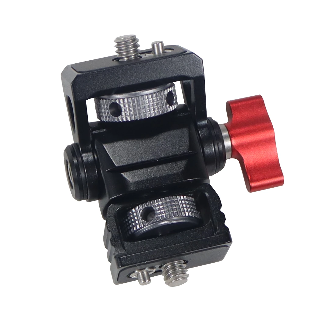 قطب وإمالة قابل للتعديل رصد جبل 1/4 3/8 أري المسمار ل ترايبود مدونة فيديو قوس هيئة التصنيع العسكري حامل مصباح ل Gopro Insta360 Action