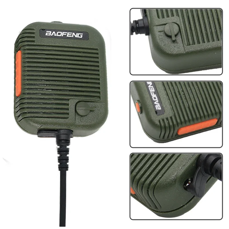 Baofeng AR-152 Tactical Speaker Microphone Volume Adjustable Shoulder Mic for AR-152 UV-5R UV-82 UV-16 Plus UV-S9 Two Way Radio