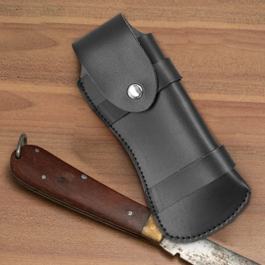 

Portable Black PU Sheath for Outdoor Wear Resistant Protector Camping Reusable Household Cover