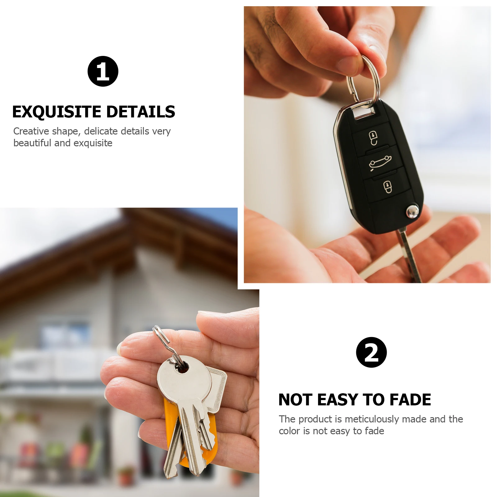 

20 Pcs Vintage Jewelry Keychain Keyring Retro Accessories Bag Pendants Silver Luggage