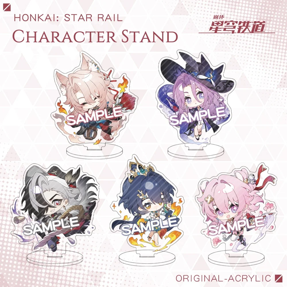 

New Honkai: Star Rail Character Stand Boothill Jiao Qiu Jade Yunli Cute Cartoon Anime Acrylic Tabletop Ornament Game Gift Badge