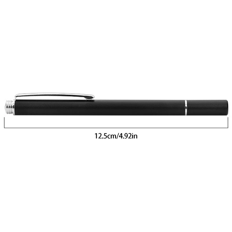  Disc Tip Touch Pen for Phone and Pad Screens, Metal Body with Cap and Pocket Clip for Writing and Screen Navigation