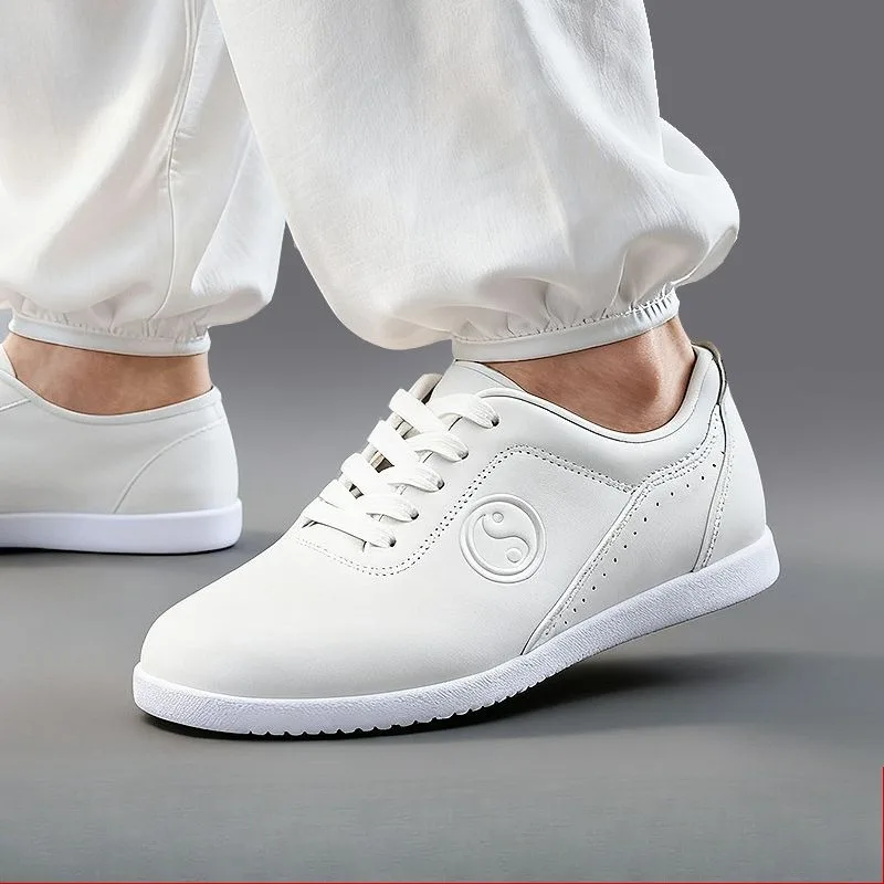 

Классические мужские низкие кроссовки для тхэквондо, традиционные китайские мужские туфли для кунг-фу из натуральной кожи для активного отдыха