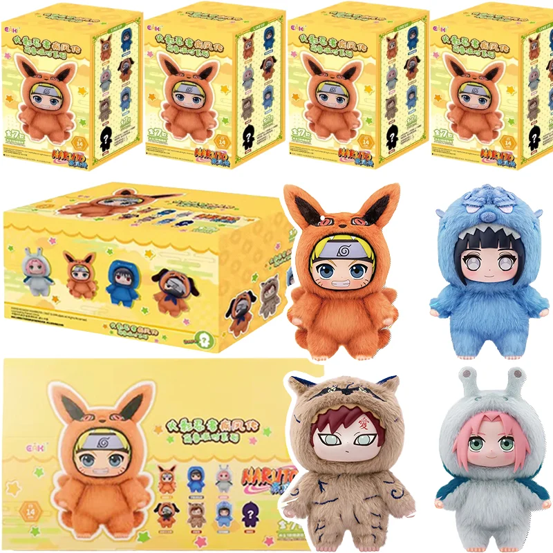 Oferta Especial: Naruto Shippuden Beast Party Series - Caja Sorpresa de Vinilo con Figuras Chibi de Kakashi y Sasuke, Adorno Coleccionable, Juguete, Regalo de Cumpleaños