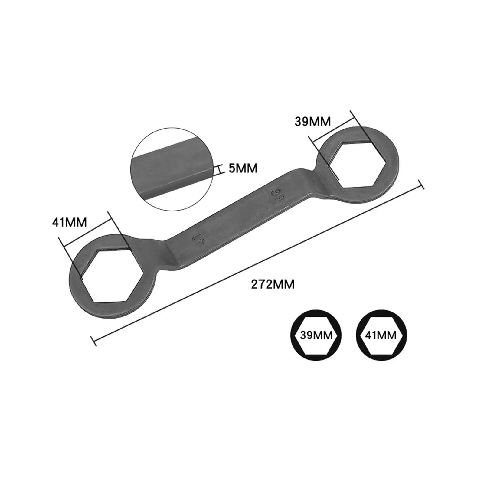 Clutch Wrench Tool Double Head Solid for Gy6 125cc Vehicles Motorcycles