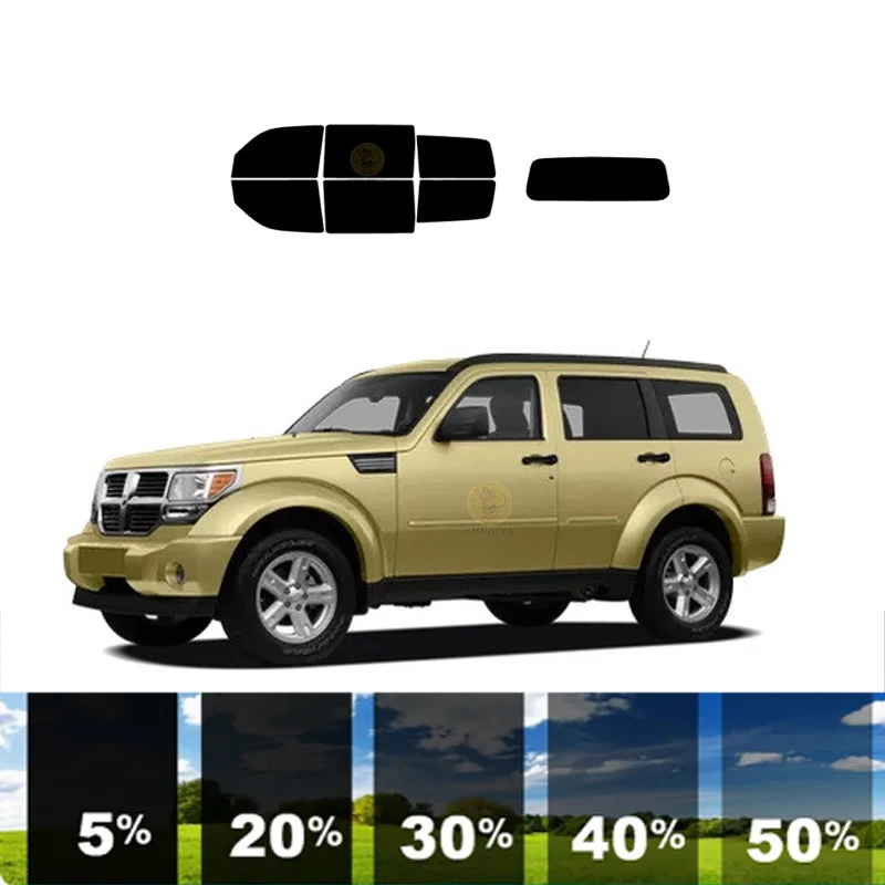 

Предварительно вырезанная съемная тонировочная пленка для окон для автомобиля, 100% УФР, 5%-35%VLT, теплоизоляция, карбон ﻿ Для внедорожника DODGE NITRO 4 DR 2007-2011 гг.