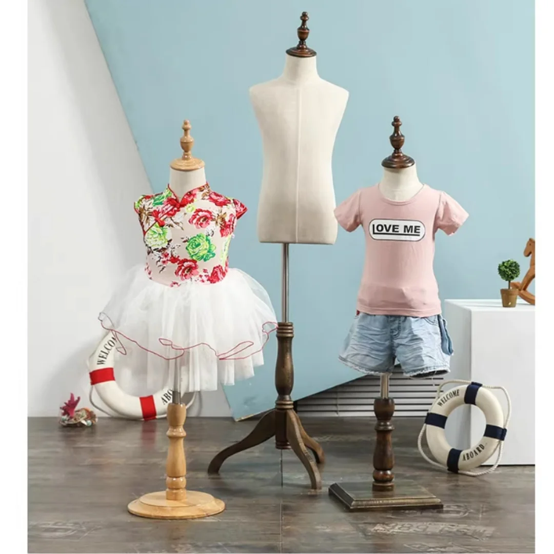 

1-4years Half Body Child Mannequin Dummy Model, De Couture Exhibición,White Cotton, Disc Chassis, Woman, Pet Body, AT315K