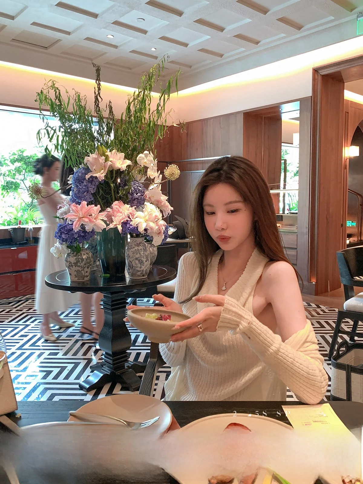 

YOLI White Knitted Neline Vest Women's Sle Pencil Skirt Set Casual Commute Faion Loose Fit Long Sve round Ne