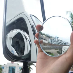 1pc Side Mirror for Truck Waterproof Car Blind Spot Mirror Round Convex Wide Angle Baby Auto Rear View Mirror External Accessory