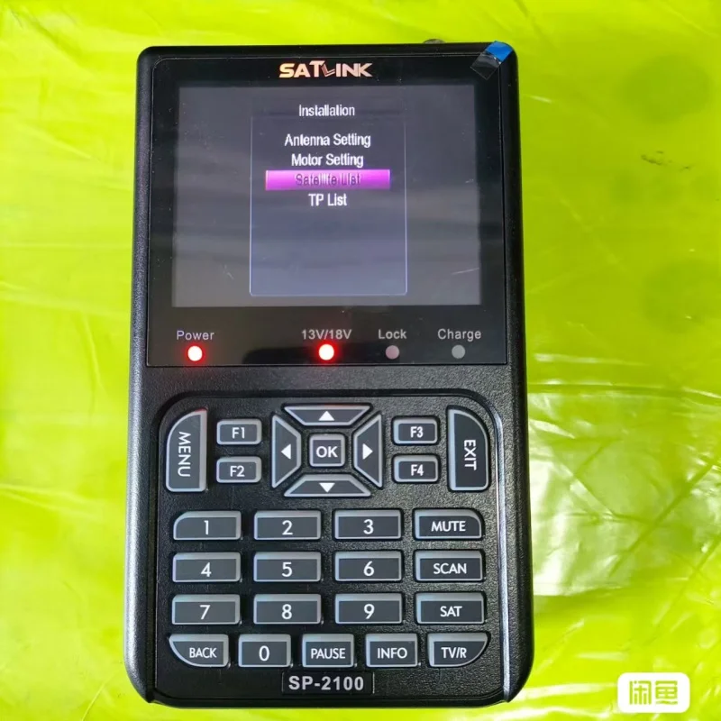 SATLINK SP-2100 Digital Satellite Signal Finder Meter HD DVB-S/S2 MPEG-2/4 3.5 Inches LCD Color Screen SP 2100