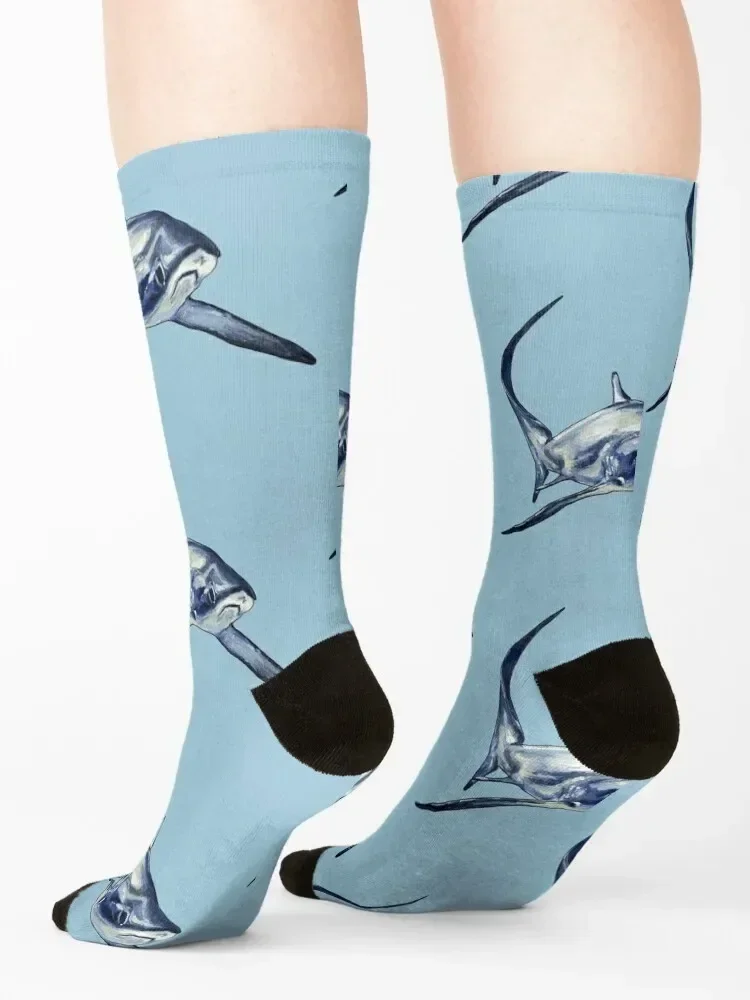 Calcetines con ilustración de tiburón más trillero, regalo divertido de lujo, calcetines para hombre y mujer