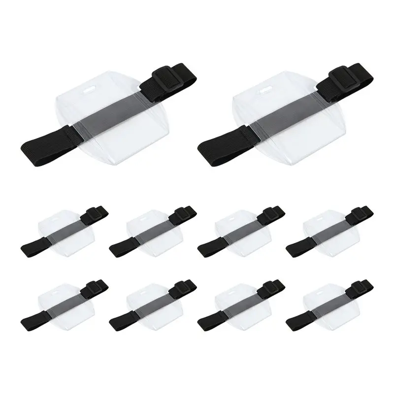 Waterproof ID Card Holder With Adjustment Buckle Universal Size For Work Passes (10Pcs)-Y18A