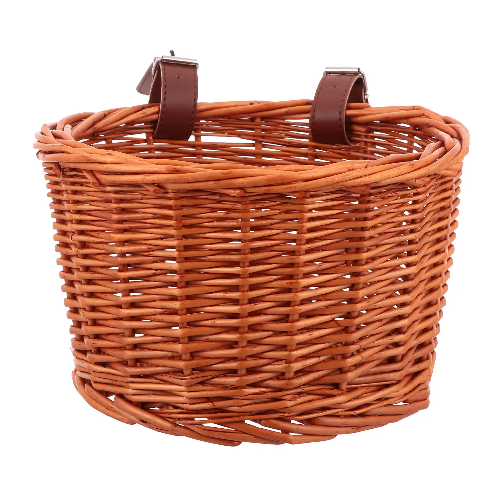 

Rattan Bicycle Basket Durable Storage Container for Adult Bikes Thickened Material Long Lasting Bike Accessories Portable Design