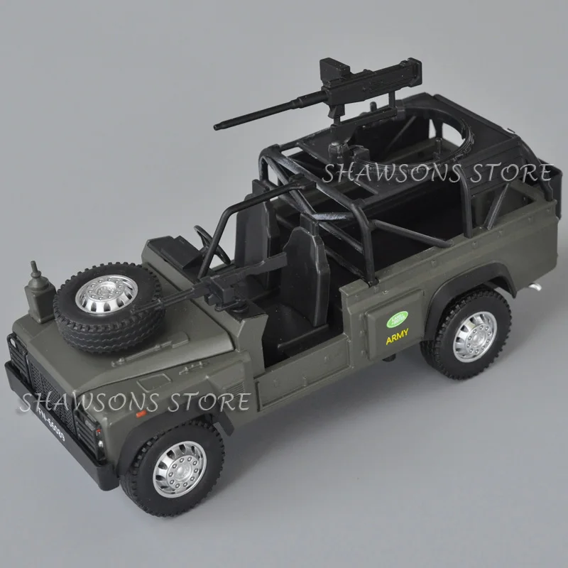 1:32 Scale Diecast Military Model Toys Defender Tactical Vehicle Miniature Replica Pull Back With Sound & Light