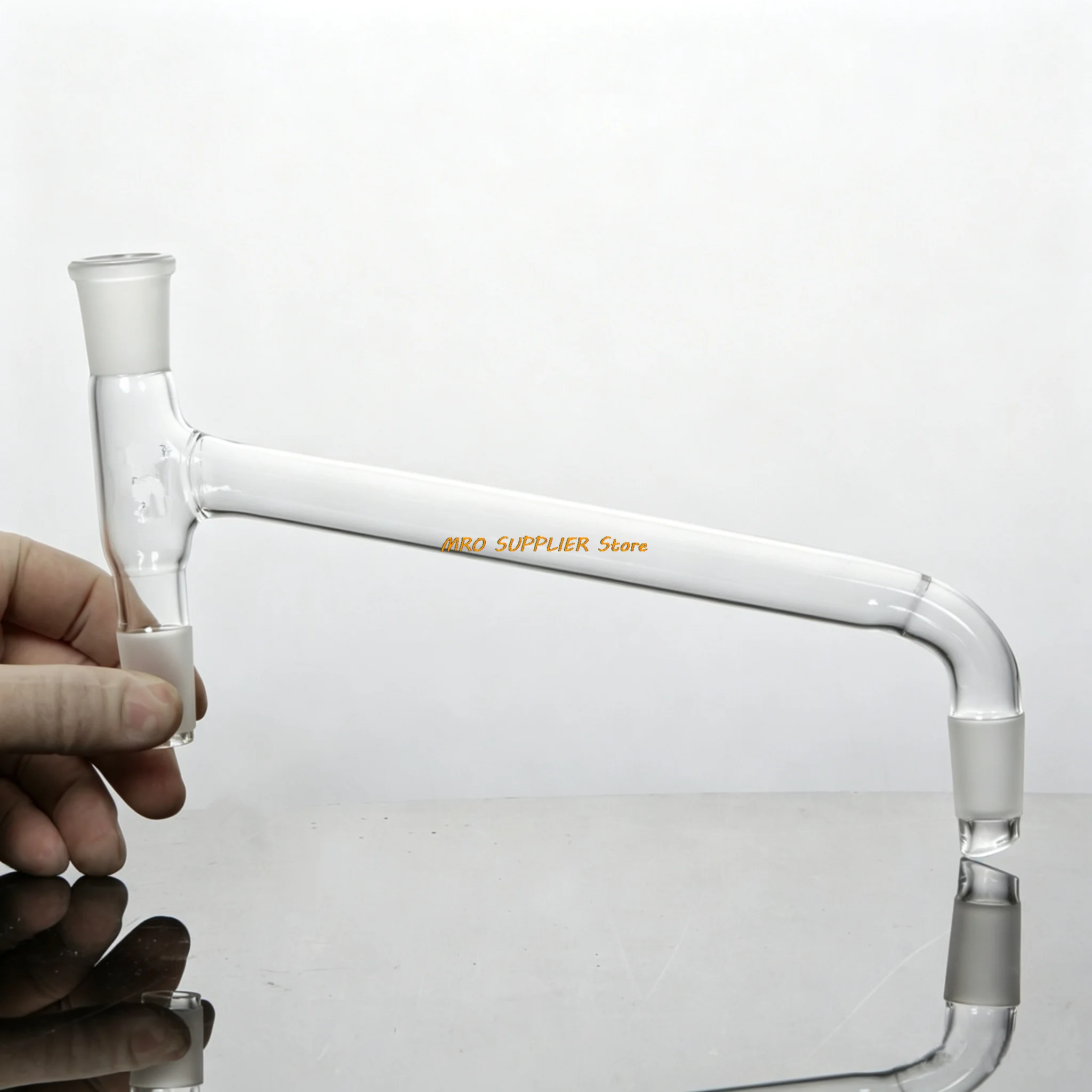 1Pc 24/29,Glass 3-Way Adapter,Distillation Head,Oblique Down Type,Lab Glassware