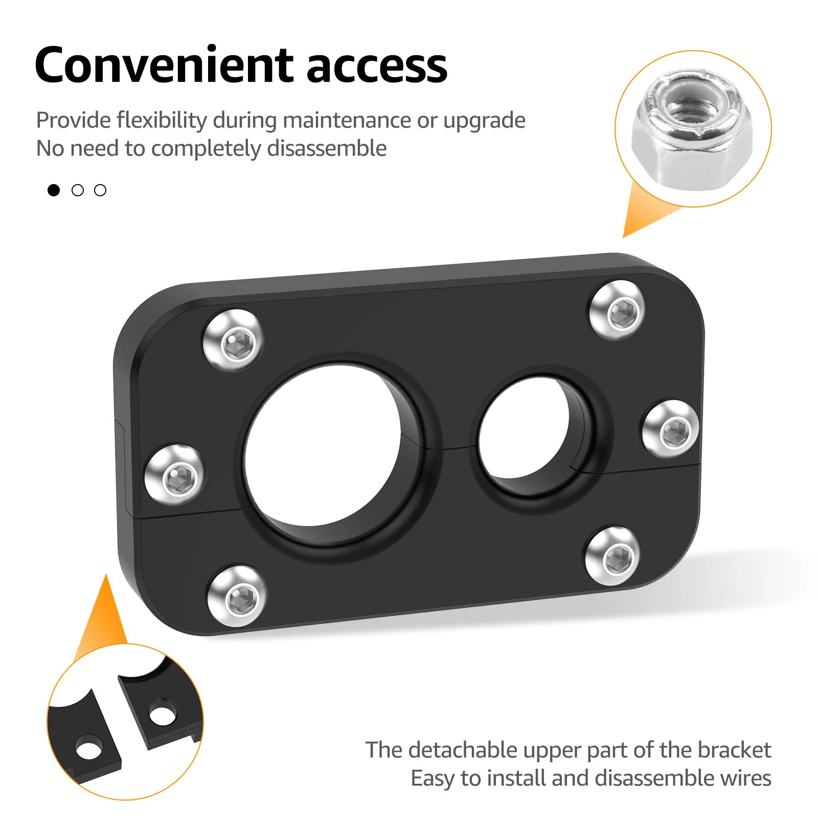 Holley Terminator X Max Firewall passa através do furo de 0,75 polegadas e 1,1 polegadas, liga de alumínio, chicote de fiação de anteparo de parede de fogo