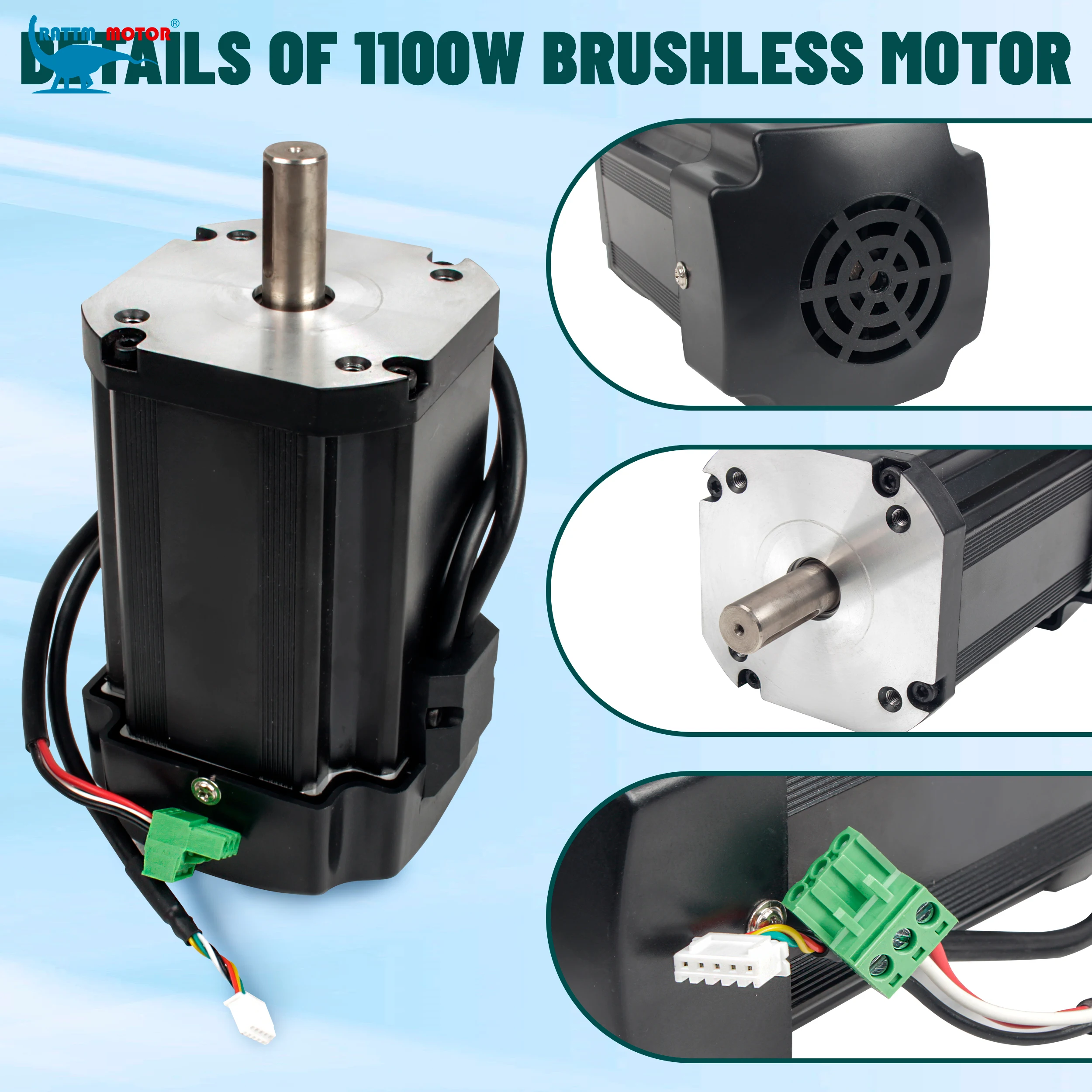 CNC DC 850W 1100W Lathe Brushless Motor Controller Kit Board Box Card Governor Support Forward and Reverse Rotation