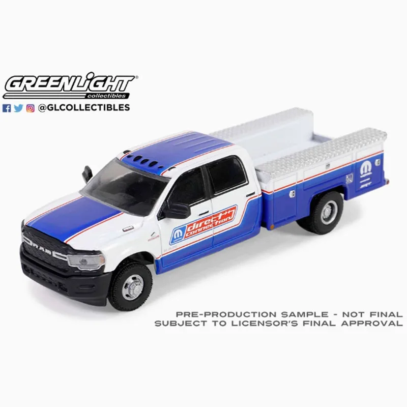 Greenlight Diecast 1/64 Bilancia 2023 Ram 3500 Letto di Servizio Dually Pickup In Lega di Simulazione Modello di Auto Ragazzo Giocattolo Souvenir