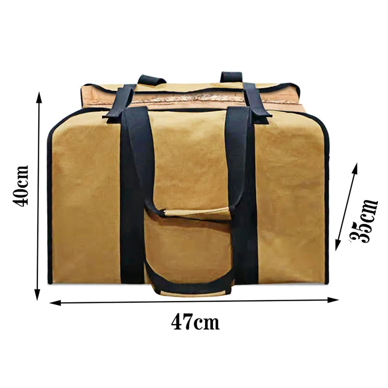 Sac fourre-tout en toile pour bois de chauffage avec sangle de sécurité Foy, grand sac de transport pour cheminée, bois, Electrolux, camping en plein air