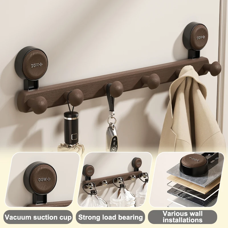 خطافات كأس شفط قوية من Uforu بدون حفر - مثالية لمدخل الباب الخلفي للحمام، شماعة معطف مثبتة على الحائط متعددة الاستخدامات #4