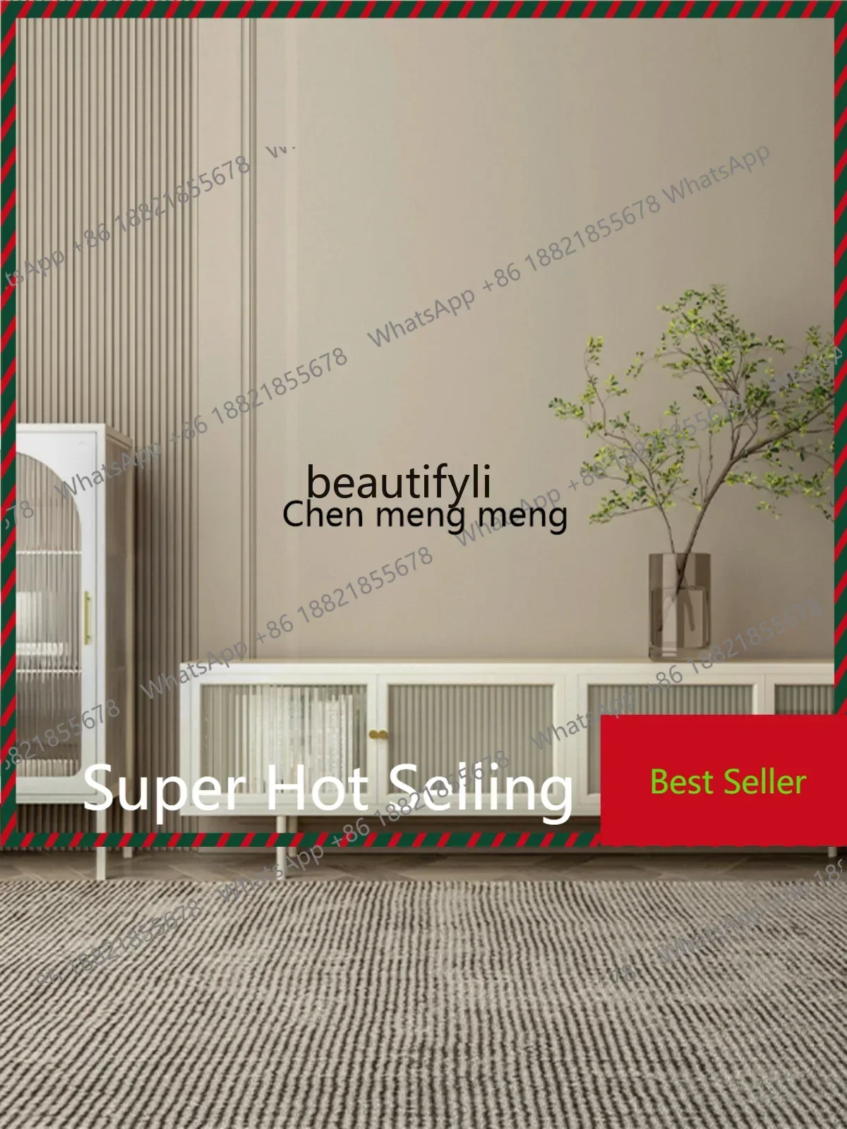 Nordic Small Apartment TV Cabinet Unit Simple Modern Living Room Changhong Tempered Glass Floor Cabinet Locker
