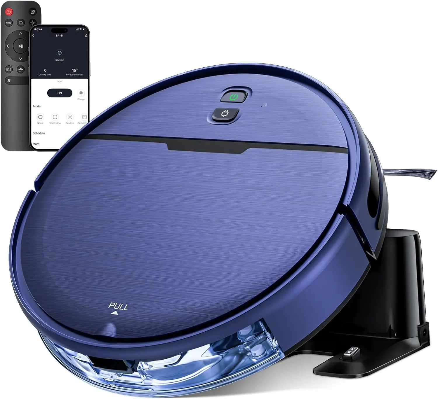 

2-in-1 Robot Vacuum and Mop Combo with WiFi/App, Water Tank, Strong Suction, Self-Charging for Hard Floors and Pet Hair